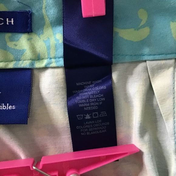 J.H. Collectibles lime green and shy blue capris size 10. - Picture 6 of 7